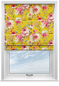 Capri, Yellow - Roman Blind